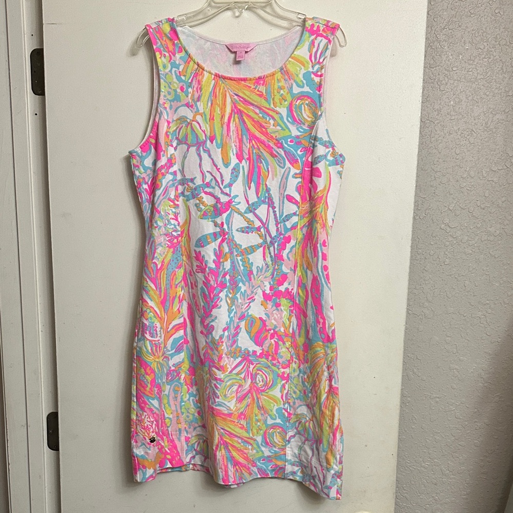 Lilly Pulitzer Pink and Yellow Cotton/Spandex  Dress